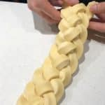 How to braid bread with 3 strands